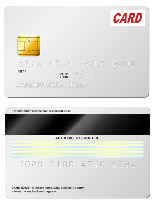 White Credit cards vector templates vector