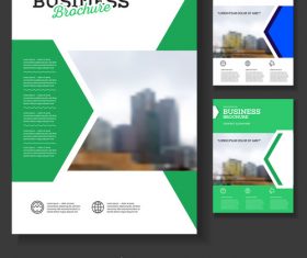 White Green Brochure cover design vector