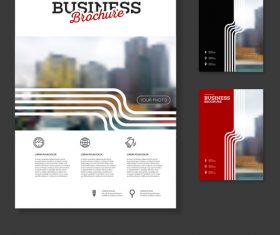 White line Brochure cover design vector