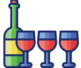 Wine tasting cartoon vector
