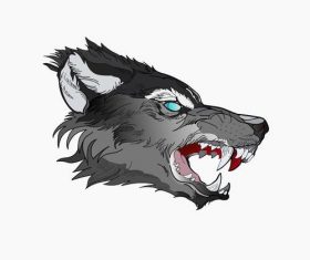 Wolf face vector