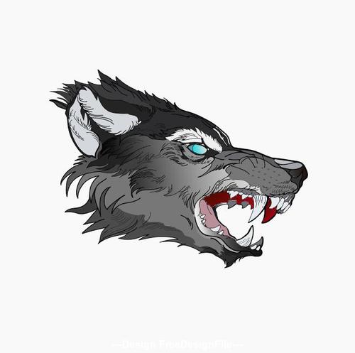 Wolf face vector