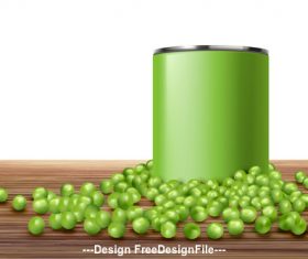 Young peas ads poster vector