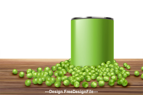 Young peas ads poster vector