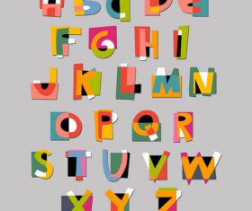 abstract paper letters Vector