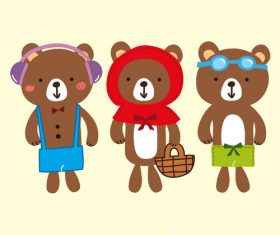 bear cute stlye vector