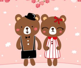 bear married vector