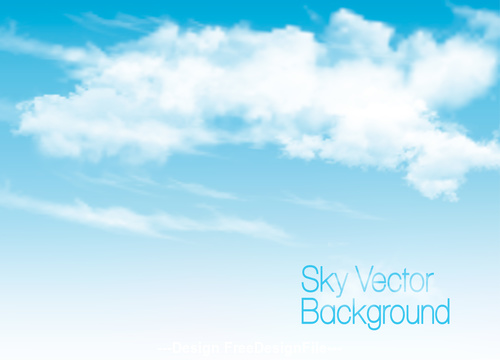 blue sky with white clouds background vector