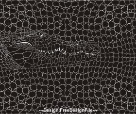 crocodile pattern background vector