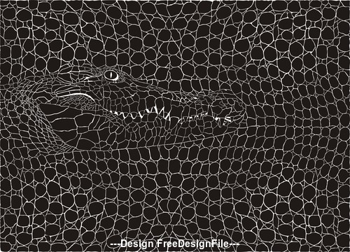 crocodile pattern background vector