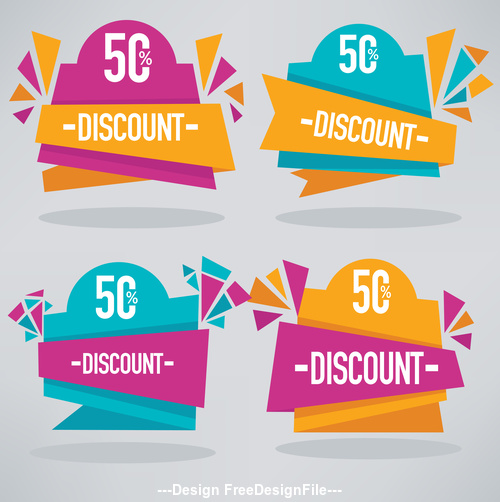 discount banners vector