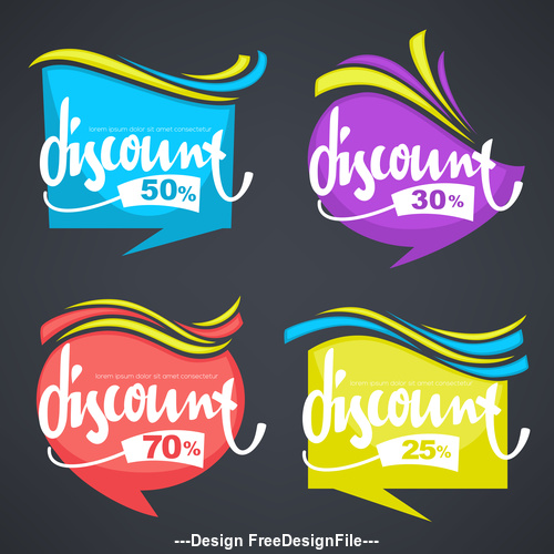 discount tags vector