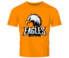 eagles t-shirt orange vector