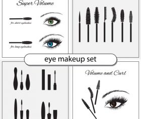 eye makeup set vector