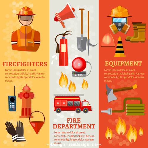 firefighters vector