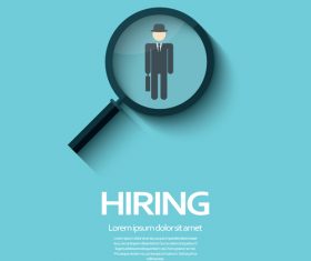 hiring logo stock photo