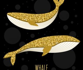 luxury whale vector