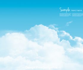 nature background with blue sky and white clouds vector