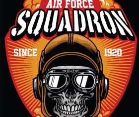 pilot air force squadron vector