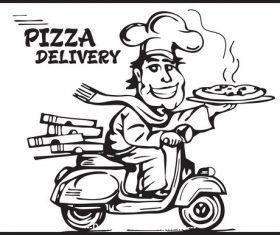 pizza delivery vector
