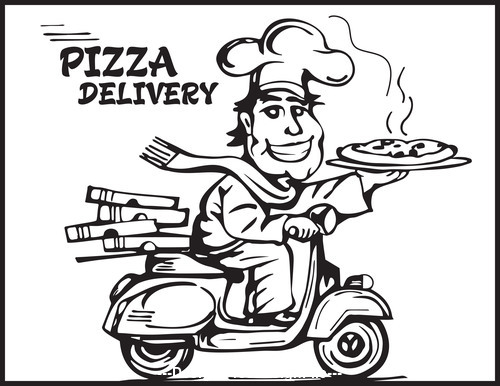 pizza delivery vector