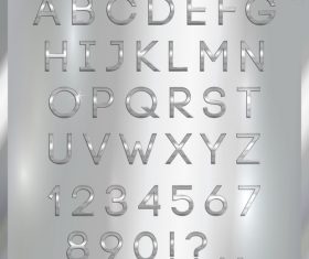 silver font vector