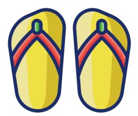 Slippers vector - for free download