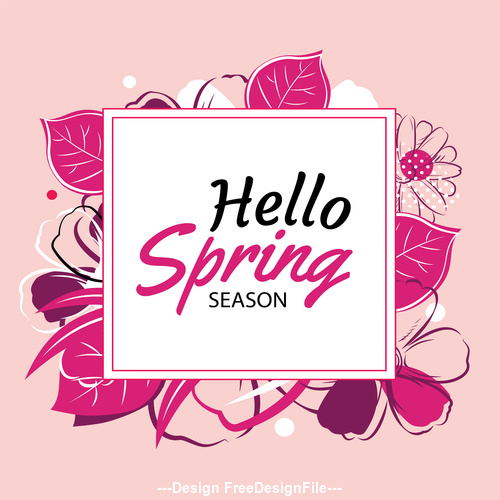 spring banner template with colorful flower vector