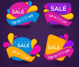super sale banners vector