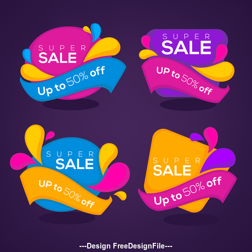 super sale banners vector