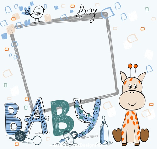 vector Cartoon Baby Frame