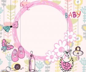 vector Cartoon Baby Toy Frame