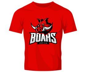 vector boars t-shirt red