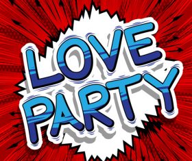 wordaaaa love party vector