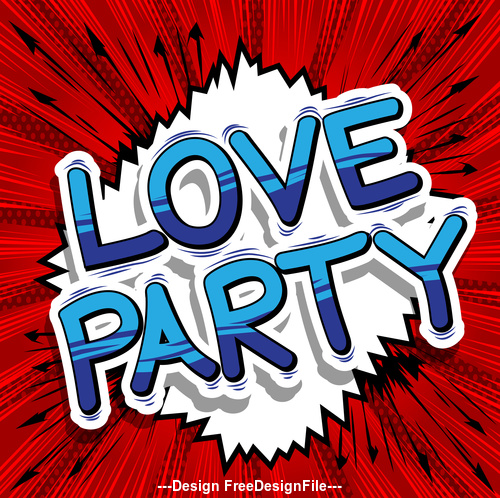 wordaaaa love party vector