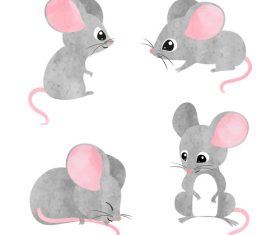 Cartoon 2020 rat new year vector