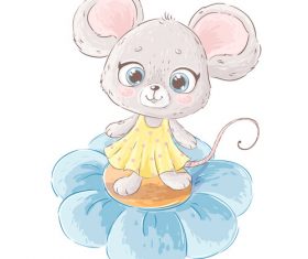 2020 new year cute cartoon mouse vector