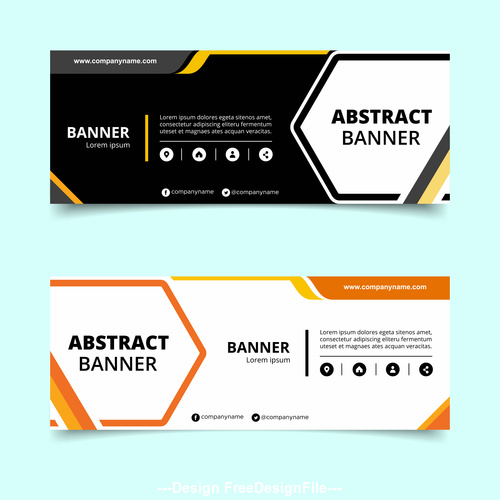 Abstract banner template design vector free download