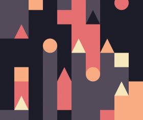Abstract castles geometric background vector