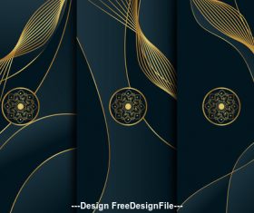Abstract floral art template vector