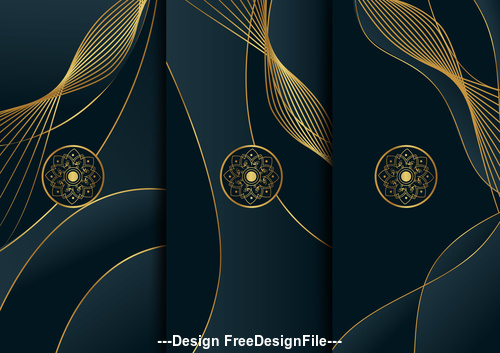 Abstract floral art template vector