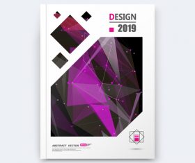 Abstract geometric background brochure design vector