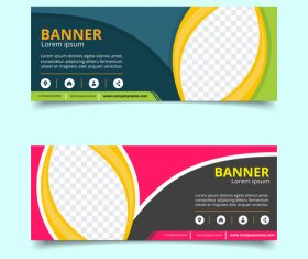 Abstract pattern banner template design vector
