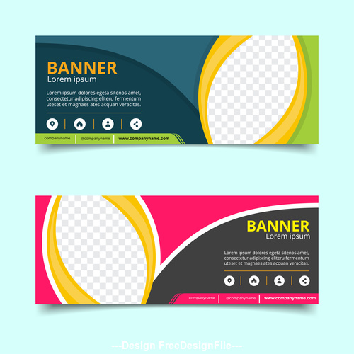 Abstract pattern banner template design vector