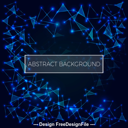 Abstract polygonal space low poly dark background Connection structure vector