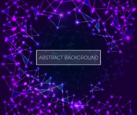 Abstract purple polygonal space low poly dark background vector