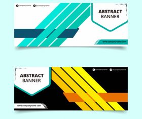 Abstract stripe banner template design vector