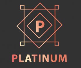 Alphabet logos p in vector