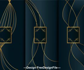 Art deco template vector