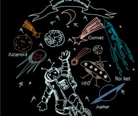 Astro illustration background vector